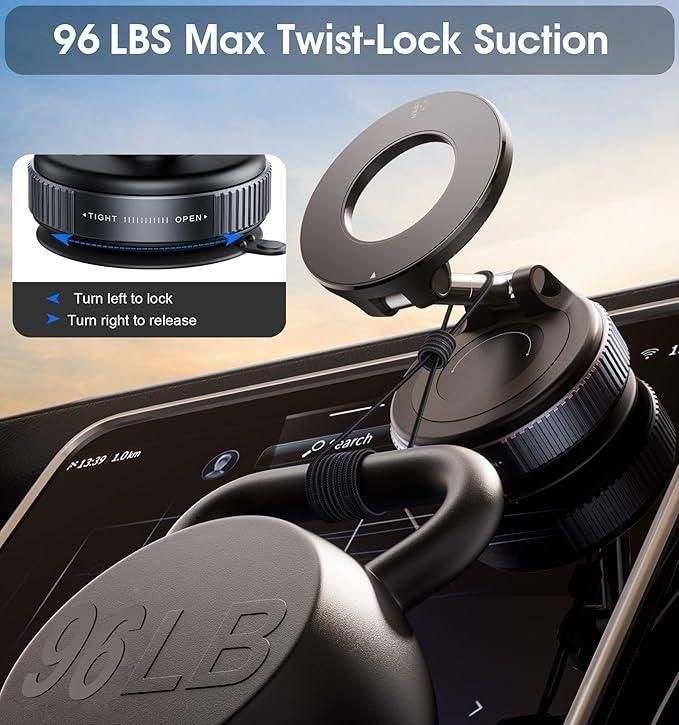 Still Holding Your Phone? Try This Suction Magnetic Phone Mount