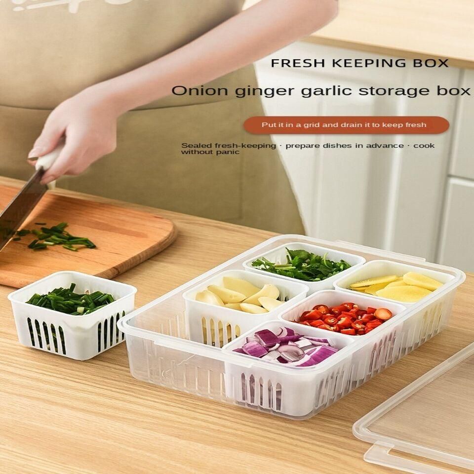 6-Grid Fridge Organizer: Keep Your Veggies Fresh & Sorted