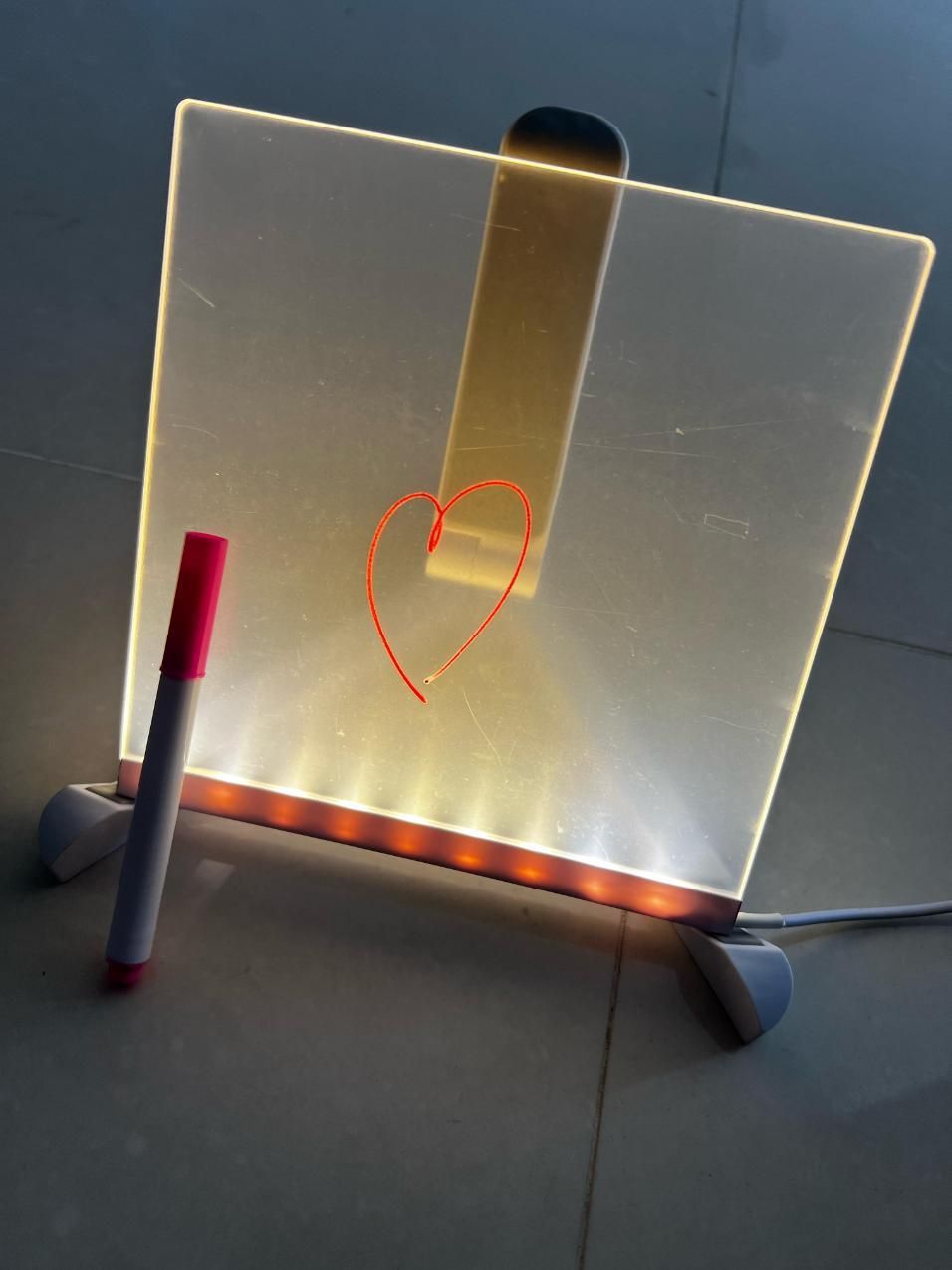 A Canvas for Their Imagination: 3D LED Light Glass Acrylic Writing pad