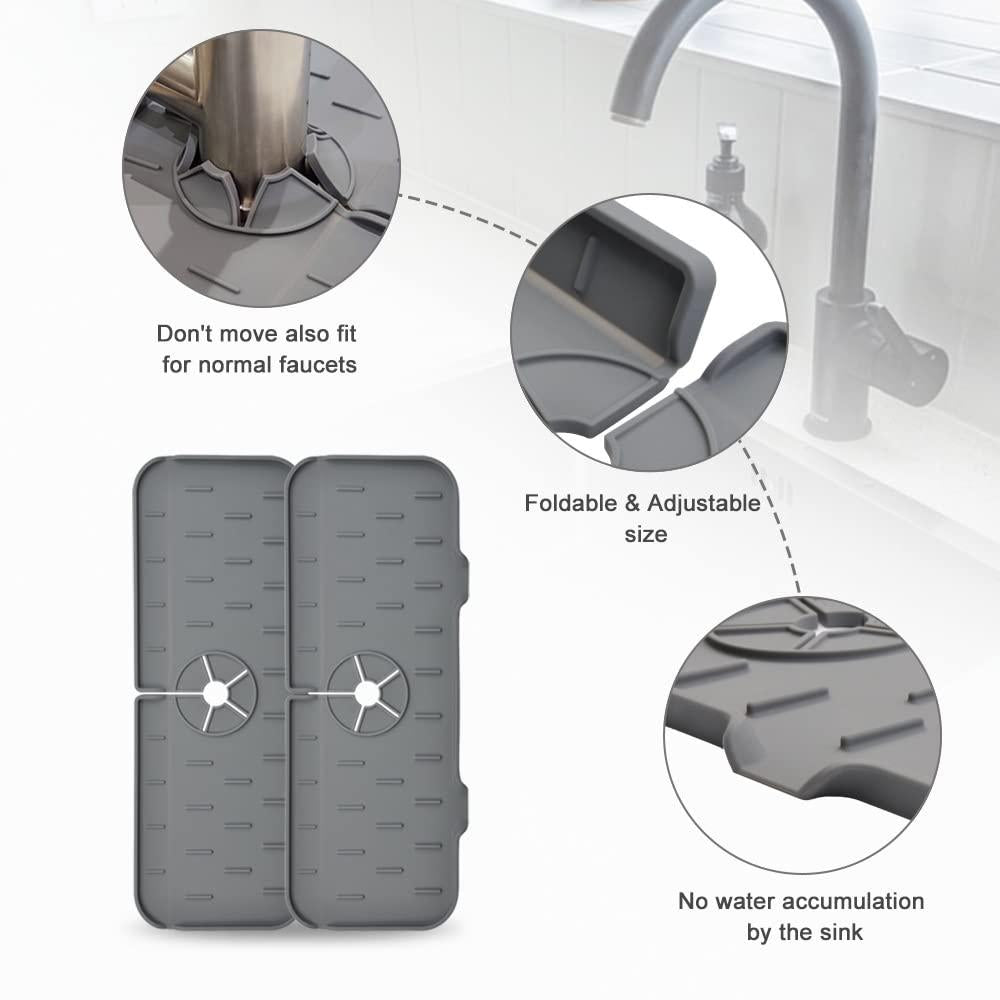 Messy Sinks Frustrates You? Try Silicon Kitchen Faucet Mat