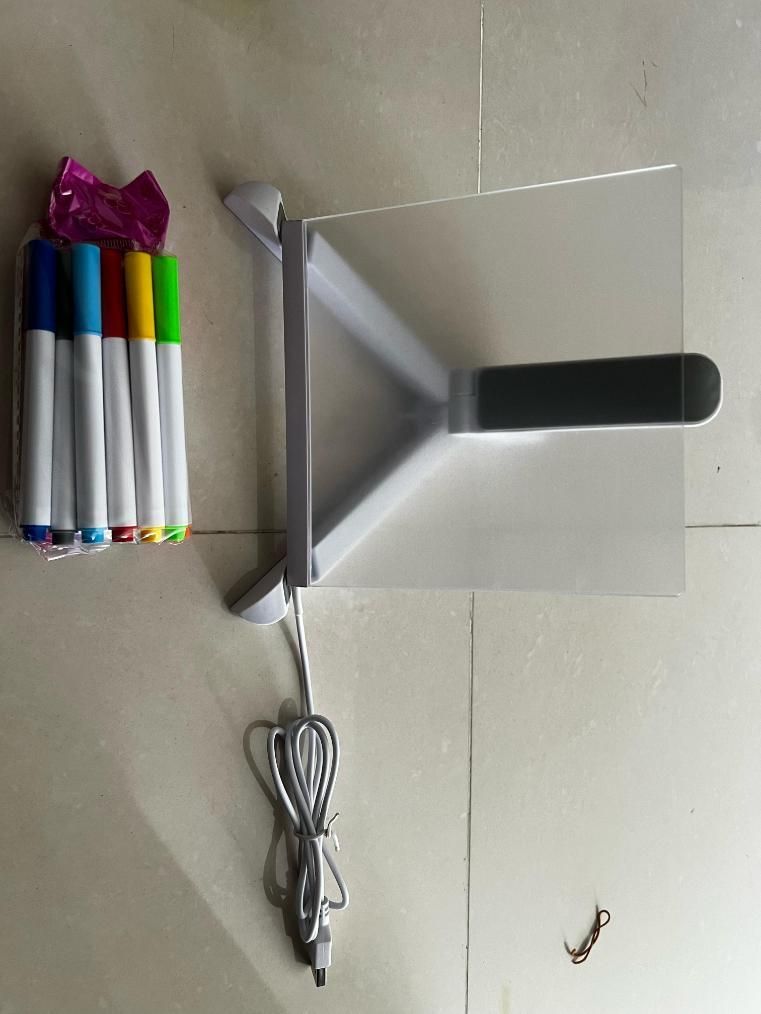 A Canvas for Their Imagination: 3D LED Light Glass Acrylic Writing pad