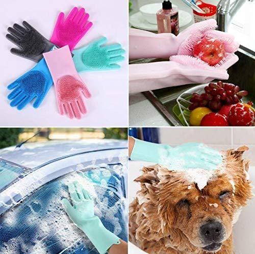 2-in-1 Silicone Scrubbing Gloves - Easier Cleaning! (1 Pair)