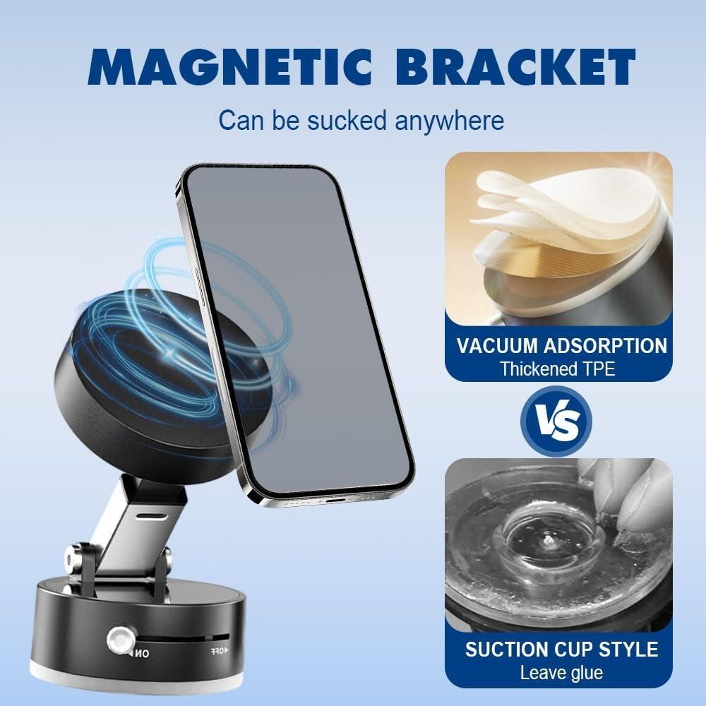 For Recording and Navigation - Vacuum Magnetic Suction Phone Holder