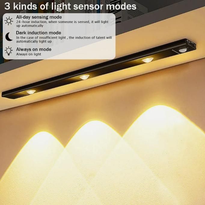 Go Wireless, Go Smart.! LED PIR Motion Sensor Cabinet Light - USB Rechargeable