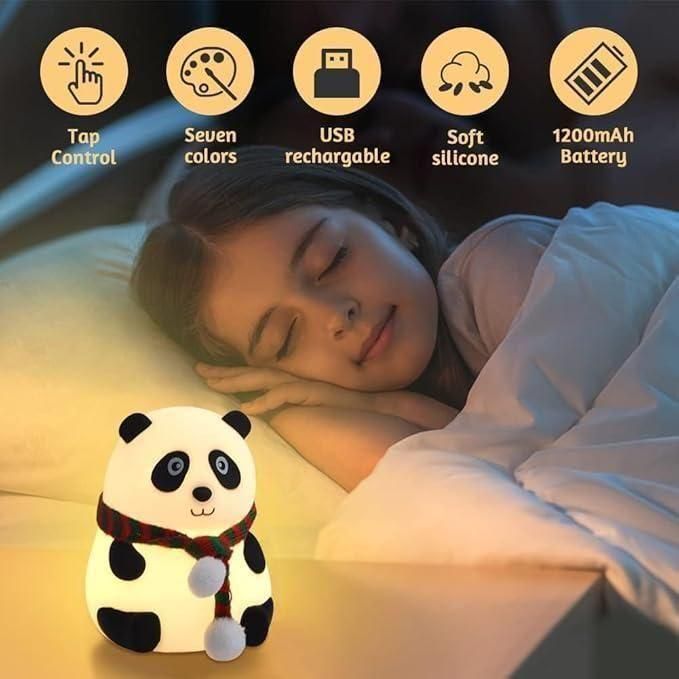 Chasing Away Night-time Fears! Cute Panda Light Lamp For Kids