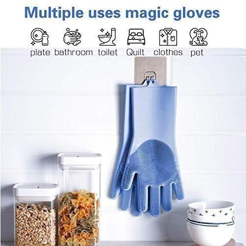 2-in-1 Silicone Scrubbing Gloves - Easier Cleaning! (1 Pair)