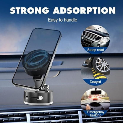 For Recording and Navigation - Vacuum Magnetic Suction Phone Holder