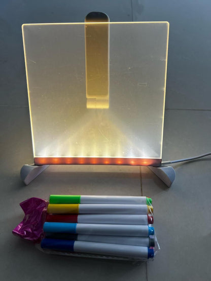 A Canvas for Their Imagination: 3D LED Light Glass Acrylic Writing pad