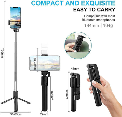 Extendable 3-in-1 Selfie Stick Tripod For The Content Creator in you!