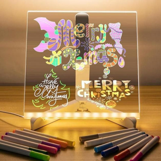 A Canvas for Their Imagination: 3D LED Light Glass Acrylic Writing pad