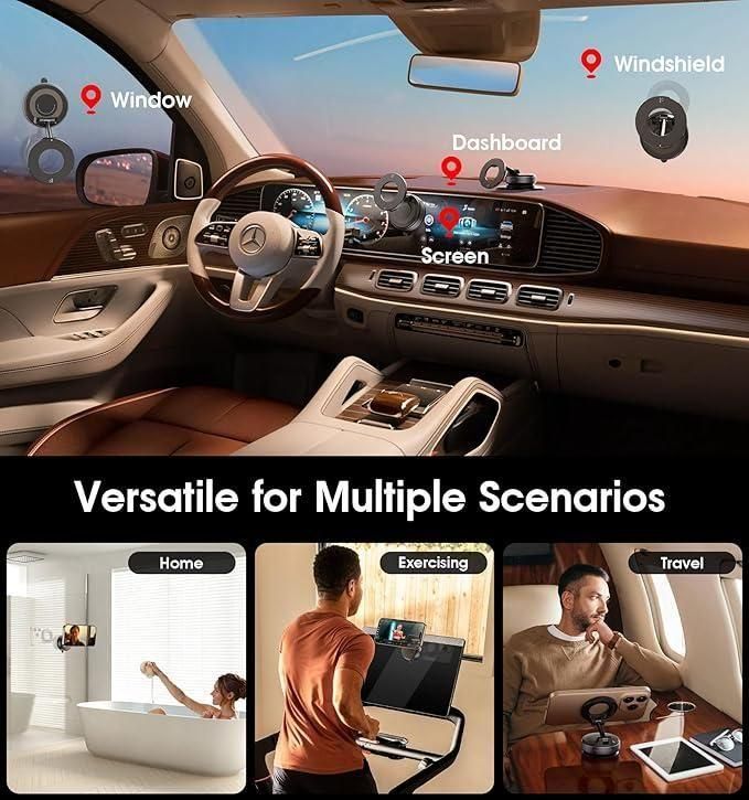 Still Holding Your Phone? Try This Suction Magnetic Phone Mount