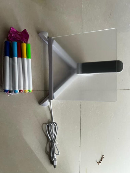 A Canvas for Their Imagination: 3D LED Light Glass Acrylic Writing pad