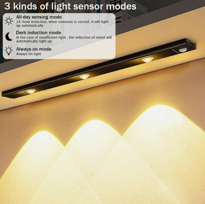 Go Wireless, Go Smart.! LED PIR Motion Sensor Cabinet  Light - USB Rechargeable